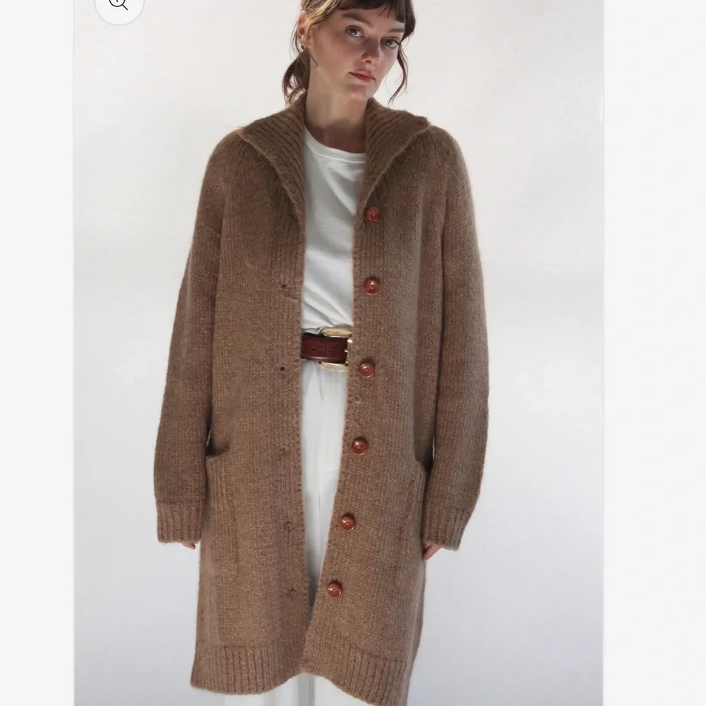 Na Nin Martie Knitted Suri Alpaca Sweater Coat - Picture 2 of 8